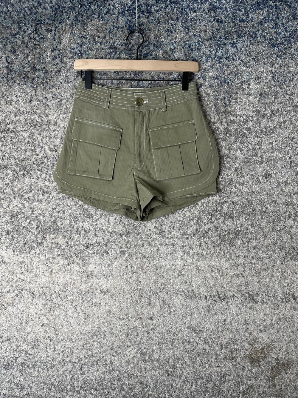 Emory Park Shorts Womens Small High Waist Utility Cargo Pockets Casual Summer